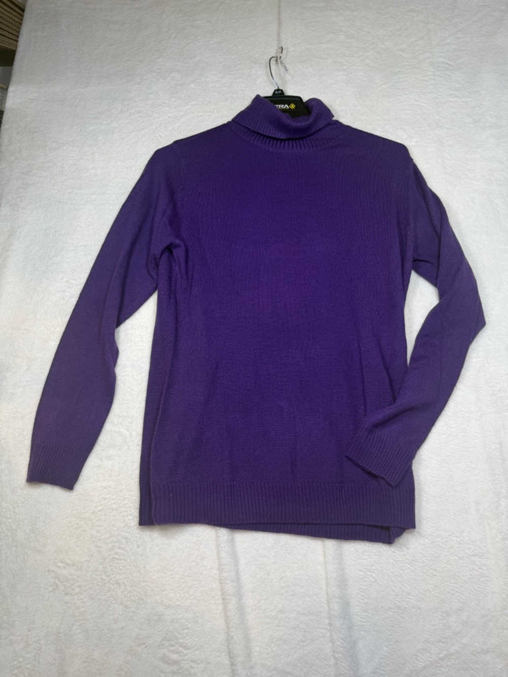 NWD Turtleneck Sweater Womens Size XL Purple Knit Quiet Luxury Career - Picture 2 of 9